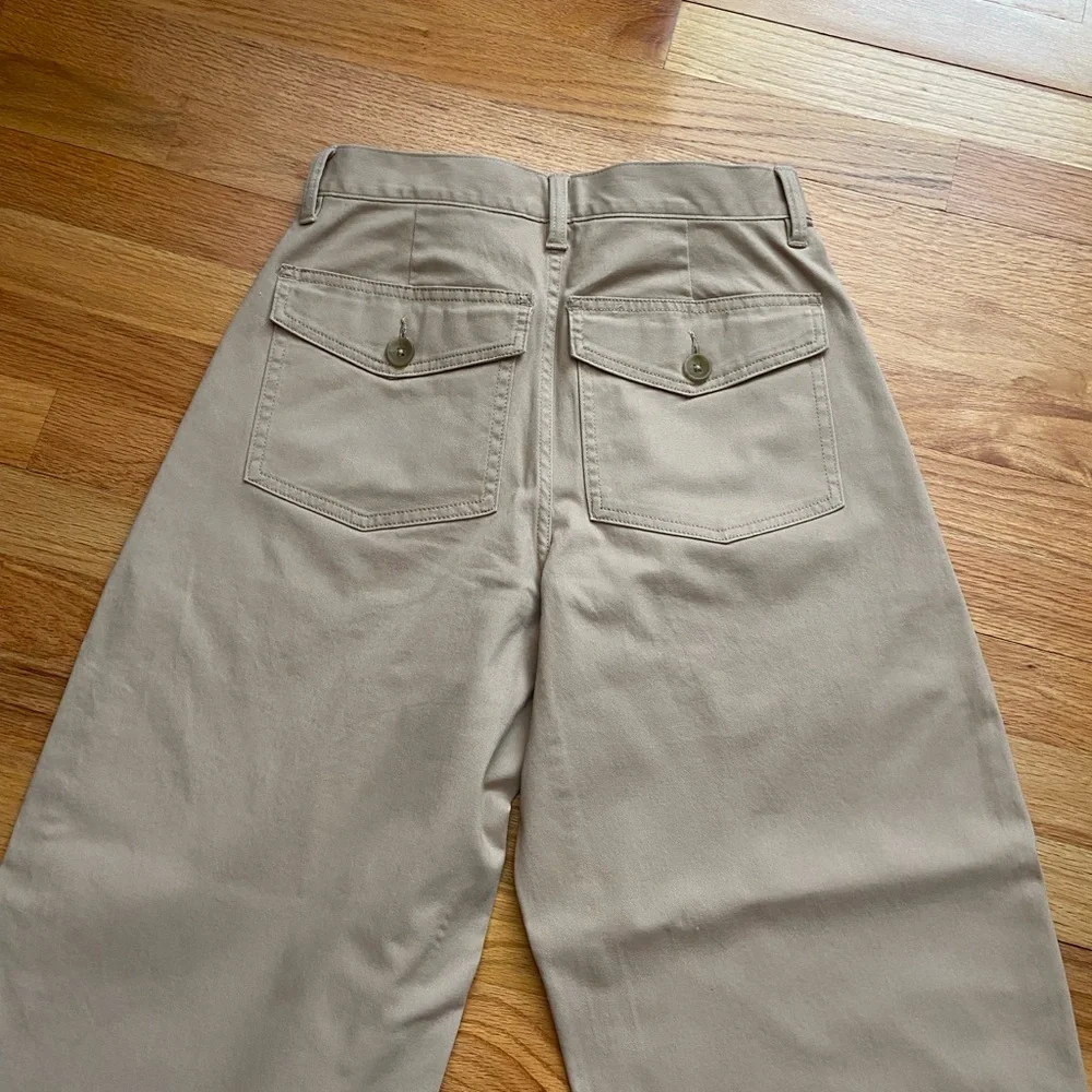 LAND'S END Women's Chino High Rise Barrel Leg Ankle Pants - Picture 11 of 15